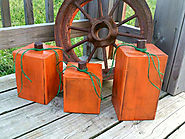 Large Wooden Pumpkins - Set of Rustic Pumpkins Decor - Front Porch Fall Decor - Pumpkin Blocks - Halloween Decor - Wo...