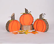 Wooden Pumpkins, log slice pumpkins, Rustic log pumpkins, Rustic halloween pumpkins