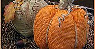 Easy No-Sew Burlap Pumpkins