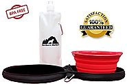 SALE! Northern Outback SUPERSIZED Travel Pet Bowl and Carrier - 1 Collapsible 5 CUP Silicone Bowl with BONUS Water Bo...