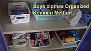 Boys clothes organisation konmari method