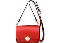 SMALL RED LEATHER EFFECT DOUBLE SIDED CROSS-BODY SHOULDER BAG