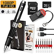 The Official 1080P Spy Pen Camera w/ True HD - 16GB SD Card + 8 Ink Refills + External SD Card Reader + USB Cable - N...