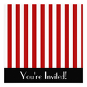 Red & White Stripes Invitation