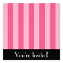 Big Pink Stripes Invitation