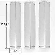 3 Pack Stainless Steel Heat Plate for Master Forge GCP-2601, GGP-2501, GGPL-2100CA, Charbroil, Brinkmann & Master Che...