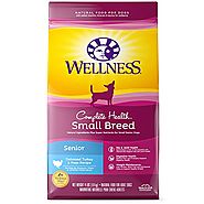 Wellness Complete Health Natural Dry Small Breed Senior Dog Food, Turkey & Peas, 4-Pound Bag