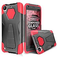 LG X Power Case, LG K6P Case With TJS Tempered Glass Screen Protector, Dual Layer Shockproof Impact Armor Resist Rugg...