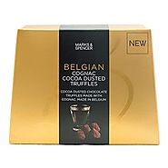 Marks and Spencer Belgian Cognac Truffles | Cocoa Dusted Chocolate Truffles made with Cognac