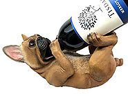 Canine Pedigree French Bulldog Frenchies Wine Oil Bottle Holder Figurine Kitchen