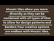 Mosaic Tiles - High Quality Installation Services In Ottawa
