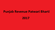 Punjab Revenue Patwari Bharti 2017 punjabrevenue.nic.in Patwari Recruitment Application Form, Apply Online