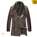 Mens Sheepskin Fur Lined Leather Coat CW868829