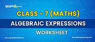 Algebraic Expression - Class 7 Maths Worksheet Online NCERT Questions