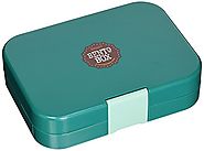 Smartbentobox Leakproof Bento Lunch Box with 4 Storage Compartments, Retro Green
