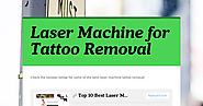 Laser Machine for Tattoo Removal