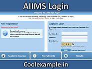 AIIMS UG/PG/MBBS/LDC Students Login 2018 Exam Application Form