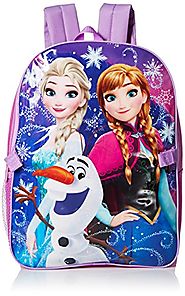 Disney Little Girls Frozen Backpack with Lunch, Purple, One Size
