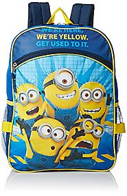 Despicable Me Boys' Universal Pictures Blue 16 Inch Backpack with Detachable Lunch Bag, Multi, One Size