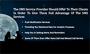 A Glimpse Over The Services Of SMS Service Provider