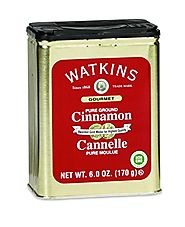 Watkins All Natural Gourmet Spice Tin, Ground Cinnamon, 6 Ounce