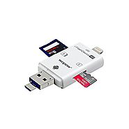 SD Card Reader, SD Card Adapter, 3 in 1 Card Reader, WOPOW Card Reader for iPhone/ipad/ MAC/ PC/ Android Device, Ligh...