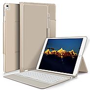 KuGi ipad pro 10.5 keyboard case, Lightweight Stand Portfolio Case with Bluetooth Keyboard cover case + Pencil holder...