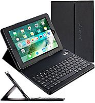 iPad Pro 12.9 Keyboard + Leather Case, Alpatronix KX140 Bluetooth iPad Keyboard Folio Smart Case with Removable Wirel...