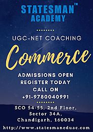 UGC NET Commerce Coaching in Chandigarh | Statesman Academy