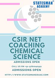 CSIR UGC NET Chemistry Coaching in Chandigarh | Statesman Academy