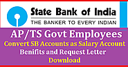 AP/TS How to Change SBI Savings Account as Salary Account SGSP of State Govt Employees and Teachers-Download Request ...