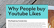 Why People buy Youtube Likes