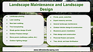 Landscape Maintenance and Landscape Design Services