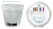 Tox Cup 14 panel drug test cup Clia Waived new low cost $7.99ea.