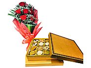 Chocolate box Flower Combo|cake delivery Sharjah | online cake delivery in sharjah | cake to sharjah online