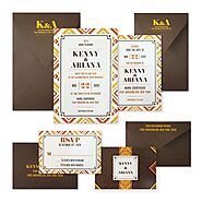 WHITE MATTE WEDDING INVITATION : ELEMENTRY - 123WeddingCards