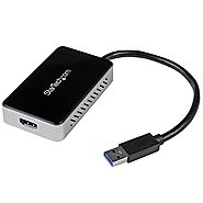 StarTech.com USB 3.0 to HDMI External Video Card Adapter – 1 Port USB Hub – 1080p – External Graphics Card for Laptop...