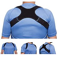 Upper Back Support Posture Corrector – Fits 24”-48” Chest for Women & Men – Elastic, Sweat Wicking Back Brace Correct...