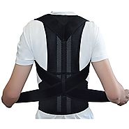 ZSZBACE Posture Corrector Back Support Shoulder Brace Belt for Men Women Adjustable 5 Size (XL:waist length fits 39.3...