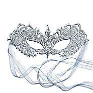 The Authentic Silver Grey Ana Lace Goddess Ana Masquerade Mask