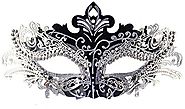 Masquerade Mask Shiny Metal Rhinestone Venetian Pretty Party Evening Prom Mask