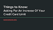 Things to Know_ Asking For An Increase Of Your Credit Card Limit | edocr