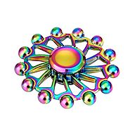 Livoty NEW Alloy Hand Spinner Tri Fidget Focus Toy EDC Finger Spin Gyro ADHD Autism (Colorful)