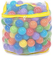 200 Wonder Playball Non-Toxic Crush Proof Quality Pit Balls w/ Mesh Bag: 8 Colors