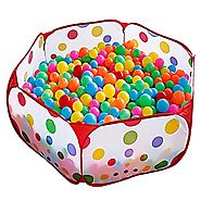 Kuuqa Kids Ball Pit Ball Tent Toddler Ball Pit with Red Zippered Storage Bag for Toddlers Pets 39.4-inch by 19.7-Inch...