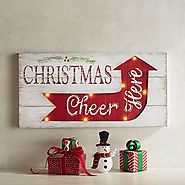Christmas Cheer LED Light-Up Wall Decor