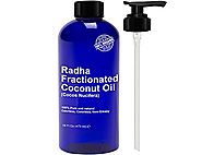 Radha Beauty Fractionated Coconut Oil 16 Oz - 100% Pure & Natural Carrier and Base Oil for Aromatherapy, hair and Ski...