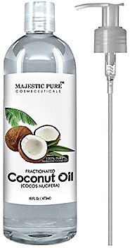 Majestic Pure Fractionated Coconut Oil, 16 fl. oz. For Aromatherapy Relaxing Massage, Carrier Oil for Diluting Essent...