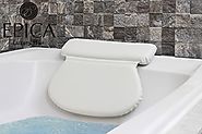 Epica 2X-Thick Luxury Spa Bath Pillow, SuperGrip Suction Cups