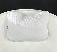 Super Soft Bath Pillow with Suction Cups White - Removable and Washable Cover